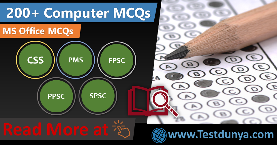 MS Office MCQs PDF | Computer MCQs | Word, Excel, PowerPoint MCQs