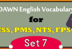 DAWN NEWS VOCABULARY WITH URDU MEANINGS PDF