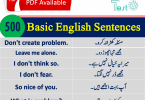 English to Urdu sentences