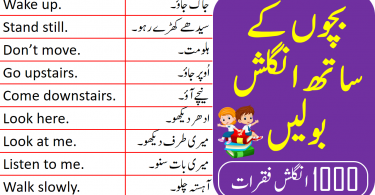 English to Urdu Sentences for Speaking English with Kids