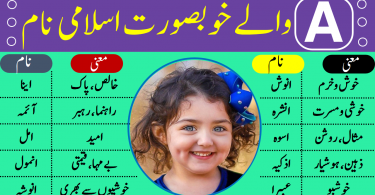 Islamic Baby Girl Names With A Meanings in Urdu