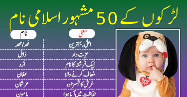 Top 50 Modern Baby Boys Islamic Names Meanings in Urdu