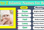 A to Z Islamic Names for Baby Boy