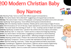 200 Modern Christian Baby Boy Names with Meaning